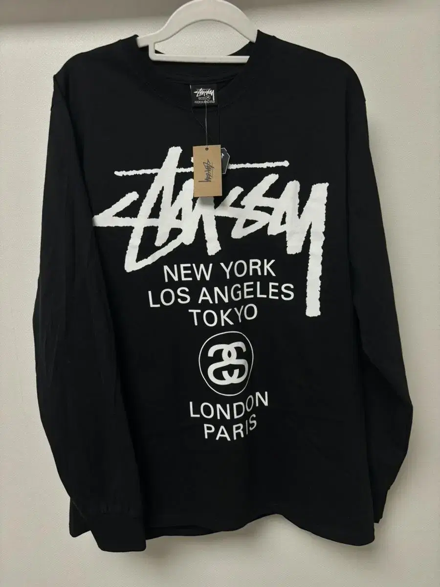 스투시 긴팔 M size (STUSSY WORLD TOUR LS TEE)